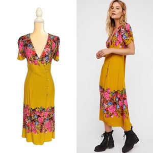Free People Jamie Floral Midi Dress